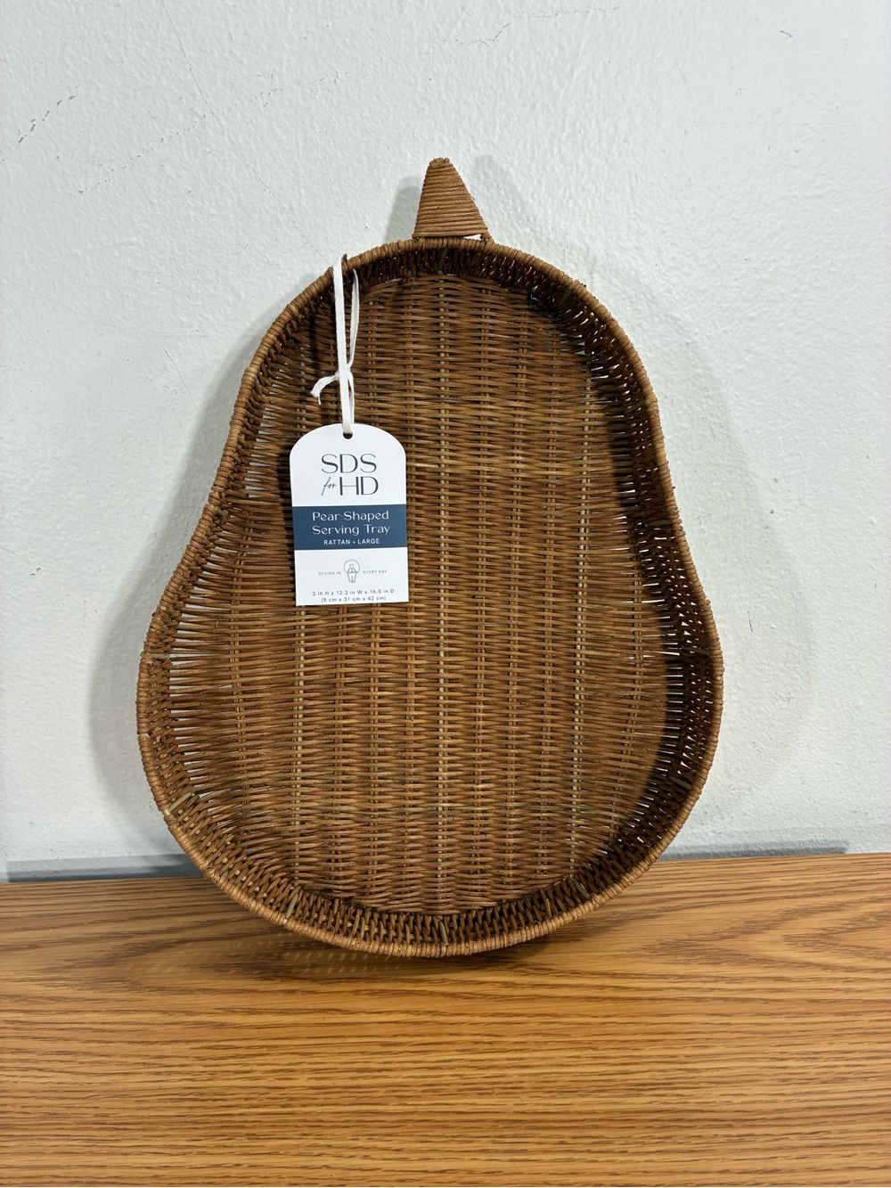 SDS for HD Pear-Shaped Woven Rattan Wicker Serving Tray - New